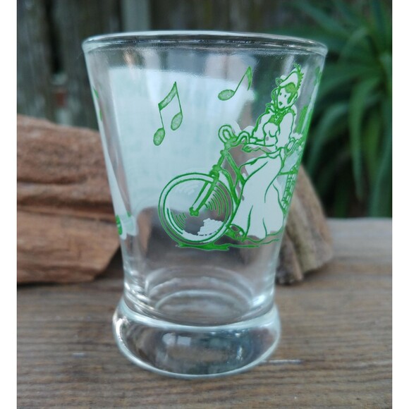 Vintage Classics Folk Song Themed Shot Glass Set, 4 Retro Cocktail Glasses - Picture 6 of 16